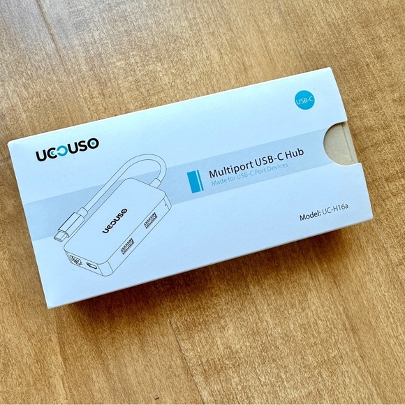 UCUSO Multiport USB-C Hub, New in box, Black - Picture 1 of 11